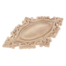 Wooden Flower Applique Onlay Corner Furniture Decoration 30x18cm
