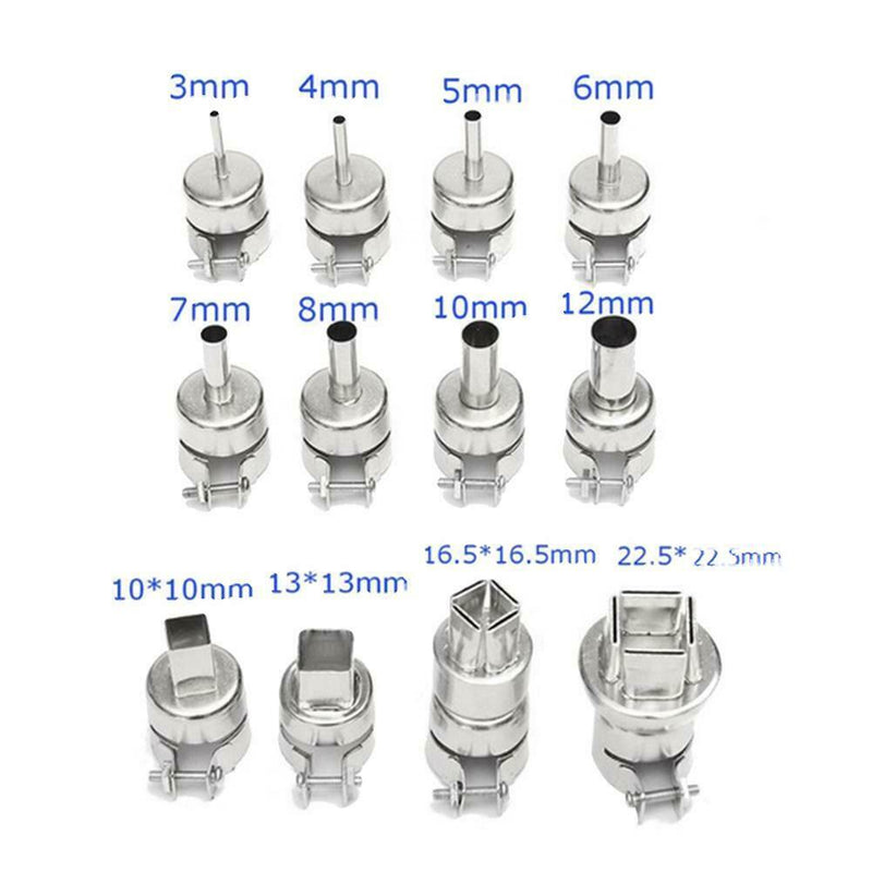 12pcs/set Soldering Station 850 Hot Air Gun Welding Heat Resistant Nozzles A