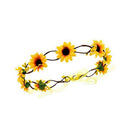 Floral Autumn Sunflower Crown Hair Accessories Bridal Tiara Holiday Hair wi D5P4