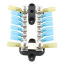2x6 Way Screw Bus Bar 100A 48V M4 Screw M6 Stud Terminal Busbar for Marine A