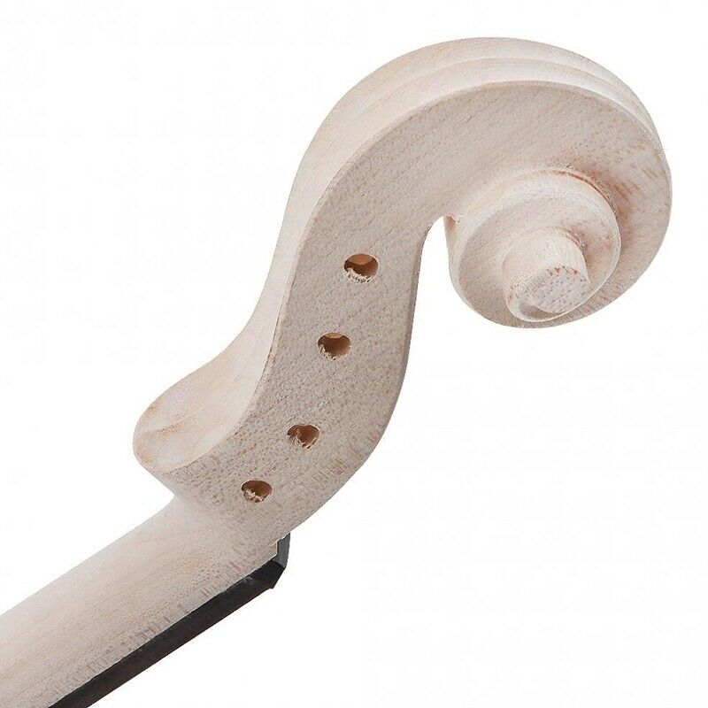4/4 Size Maple Violin Neck Ebony Fingerboard Violin DIY Kit with Hand Carve