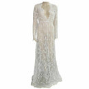 Maternity Photography Props Maxi Maternity Gown V-neck Lace Dresses Pregnan D8P9