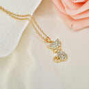 Girls Lovely Cute Crystal Cat Pendant Chain Necklace Animal Jewelry