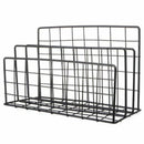 Nordic Style Iron Art Grid Storage Rack Book Holder Three Layer Desktop Mag L5W3