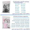1390Pcs Electronic Components LED Diode Transistor Capacitor Resistance Kit T6X9