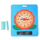 Kids Montessori Cognitive Clock Time Board Teaching Aids Erasable Toys