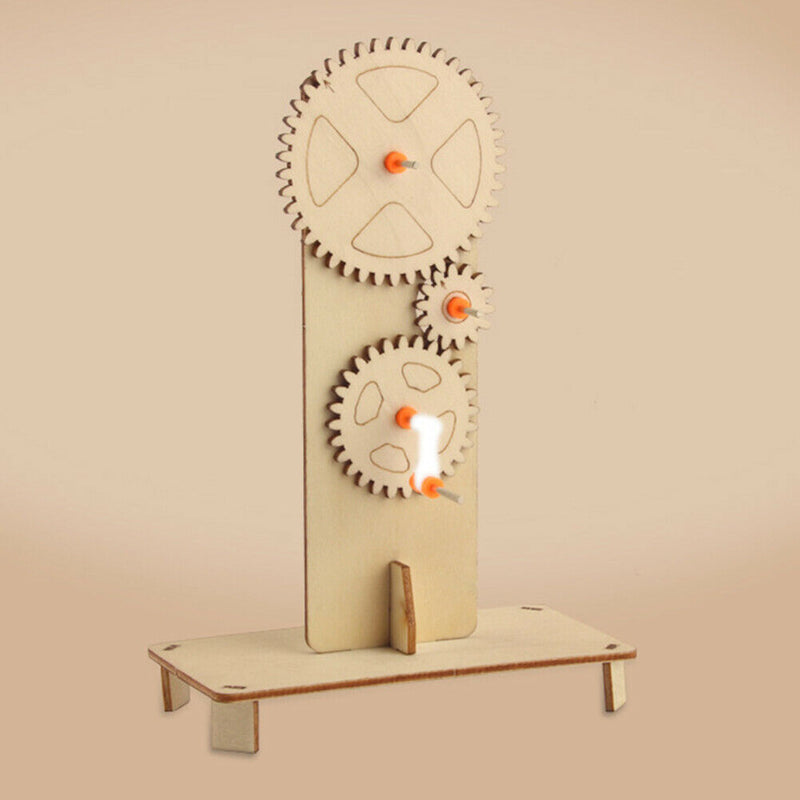DIY Mechanical Gear Assembly Materials Kit Kids Science Physics Experiment Toys