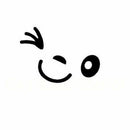 Car Stickers Pair Wink Smile Face Mirror Rearview Affixed Funny Decoration LJ