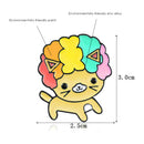 Curly Hair Cartoon Dog Enamel Brooch Pin Denim Jacket Collar Backpack Deluxe