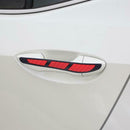 4pcs Car Door Edge Guard Strip Anti-collision Side Mirror Protector (Red)