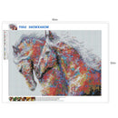 5D DIY Full Drill Diamond Painting Colorful Horse Cross Stitch Embroidery