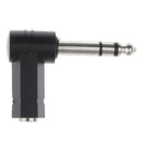 3 Pole 90 degree 6.35mm Male to 3.5mm Female Plug Audio Adapter 10 Pack