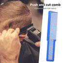 Hairdressing Carbon Anti-static Comb Wide Tooth Hair Clipper Comb (Blue) A