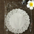 100 Pieces white Lace Round Doilies Cake Packaging Pads Wedding Tableware D R3M7