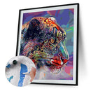 40x50cm Oil Painting By Numbers Leopard Profile DIY Canvas Drawing No Frame A