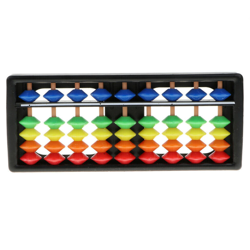 Ancient 9-Column 5 Colors Beads Math Counting & Calculating Aid Arithmetic