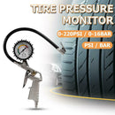 0-220psi Car Tire Pressure Gauge Pointer Tyre Air Pressure Inflator Gauge Meter