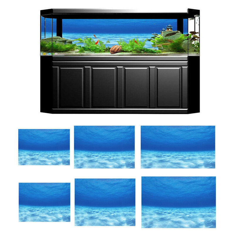 Aquarium Background Poster   Tank Backdrop Adhesive Underwater Decor 61x30cm