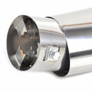Car Universal Round Bend Stainless Steel Chrome Exhaust Tail Muffler TipPipeA FT