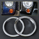 2pc fit for 2007-2015 JK Wrangler Chrome Fog Lights Grille Trim Cover Decoration