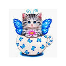 2pcs 5D Diamond Painting with Tool Embroidery Cartoon Cat Cross Craft Stitch