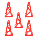 5 Pieces 9" PE Sport Training Traffic Cone for Soccer Football Basketball Red
