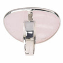 Lady Rose Quartz Heart Love Adjustable Ring 1.4x1.1" F4C4