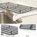 Home Kitchen Double Layers Drain Rack With Tray Sink Caddy Tableware Countertop