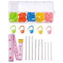 9 Pieces Large Eye Blunt Sewing Needles with 60 Pieces Lock Markers and Clo