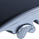 Men's Solid Buckle Automatic Ratchet Leather Belt Buckle Black + Silver2