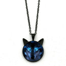 New Nordic Wiccan Wolf Necklace Wiccan Wolf Pendant Jewelry Necklace black
