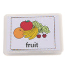 80Pcs Durable Kids Sight/Picture Word Flash Cards About Food for Ages