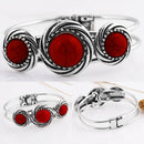 Fashion Hand Crafted Red Stone Bracelet Gypsy Boho Jewellery
