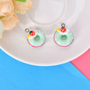 10Pcs/Set Mini Food Doughnut Pendants DIY Decoration Charms Jewelry Findi ME
