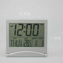Folding LED Digital Display Alarm Clock Calendar Temperature Snooze Thermometer