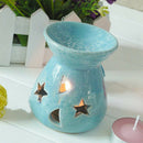 Incense Burner Backflow Cone Censer Tray Holder Catcher Candle Holder Blue