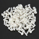 100 Pcs M3x10mm Threaded Rod White Nylon Phillips Head Screws Bolts Z3H6