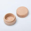 1X(1Pc Portable Retro Round Wooden Jewelry Storage Box Ring Earrings Contai