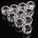 10Pcs Acrylic Clear Ring Earrings Storage Box Display Organizer Black Pad A