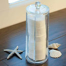 Facial Makeup Container Cotton Pads Round Dispenser With Lid Clear Acrylic