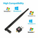 900Mbps Wireless USB Wifi Adapter Dongle Dual Band 2.4G/5GHz with Antenna 802.11