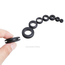 180pcs Ring Rubber Grommets Assortment Sealing Gasket Kit Car Truck Boat Black