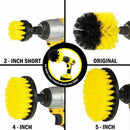 4 Piece Nylon Power Brush Tile and Grout Bathroom Cleaning Scrub Brush Kit