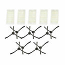 5 Filters+10 Side Brushes For Medion MD16192 MD18500 MD18501 MD18600 Series I4X9