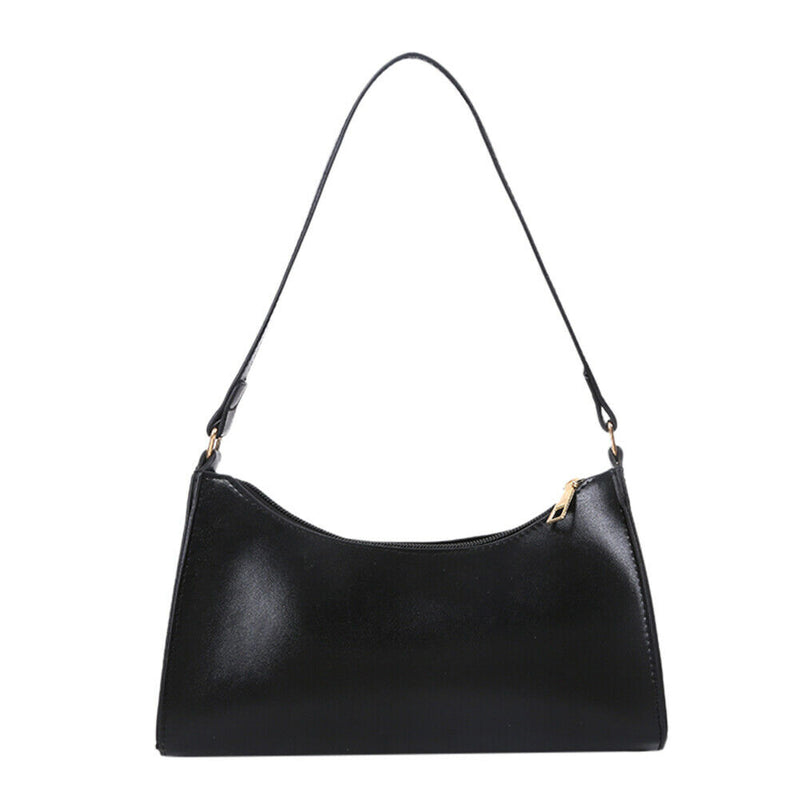 Fashion Pure Women Handbag Leather Female Small Shoulder Tote Bag (Black)
