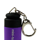 Portable Handheld Mini LED Flashlight Keychain for Hiking Night Party Purple