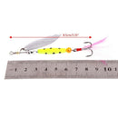 Fishing Lures Spinner Baits Metal Bionic Fish Hook Tackle Spoon Sequins Feather
