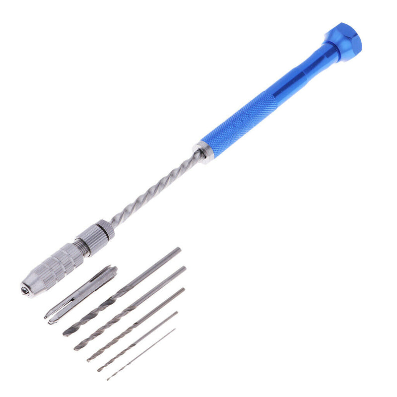 Mini Hand Drill Spiral Pin Vise Twist Chuck Manual Push Watch Jewelry Tool