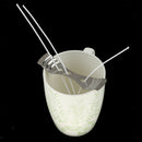 15cm Pre Waxed Cotton Teacup Wick Smokeless with Metal Sustainer for DIY Candle
