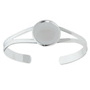 Blank Bangle Bracelet Base Fit 20mm Cabochon Photo Cameo Settings Tray for DIY